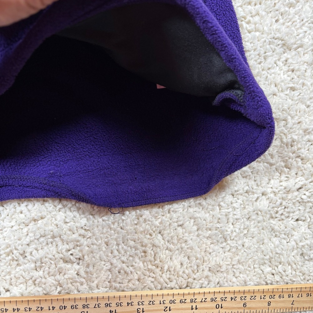 Lands End Purple Fleece 1/4 Zip Pullover Top‎ Women's L Polyester PolarTec - Picture 7 of 9